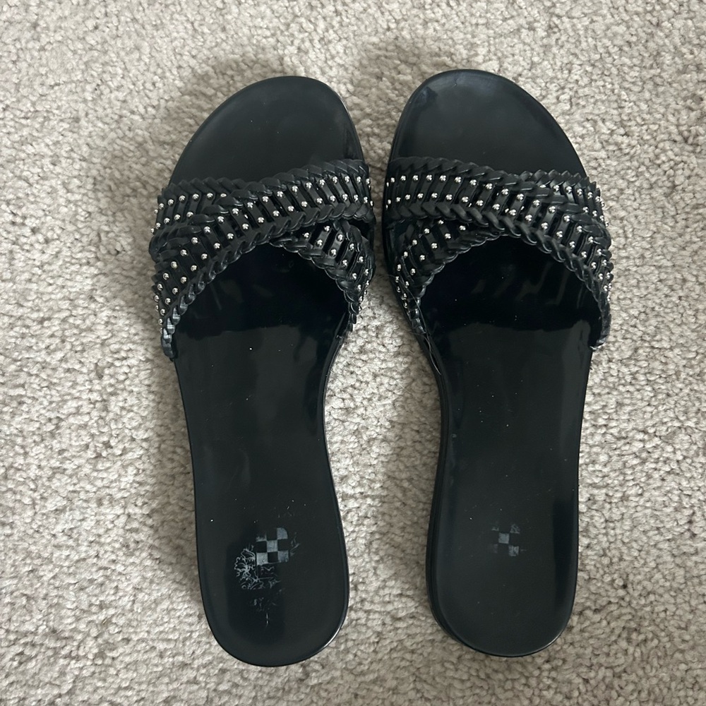 Vince Camuto Women's Black Jelly Slide Sandals
